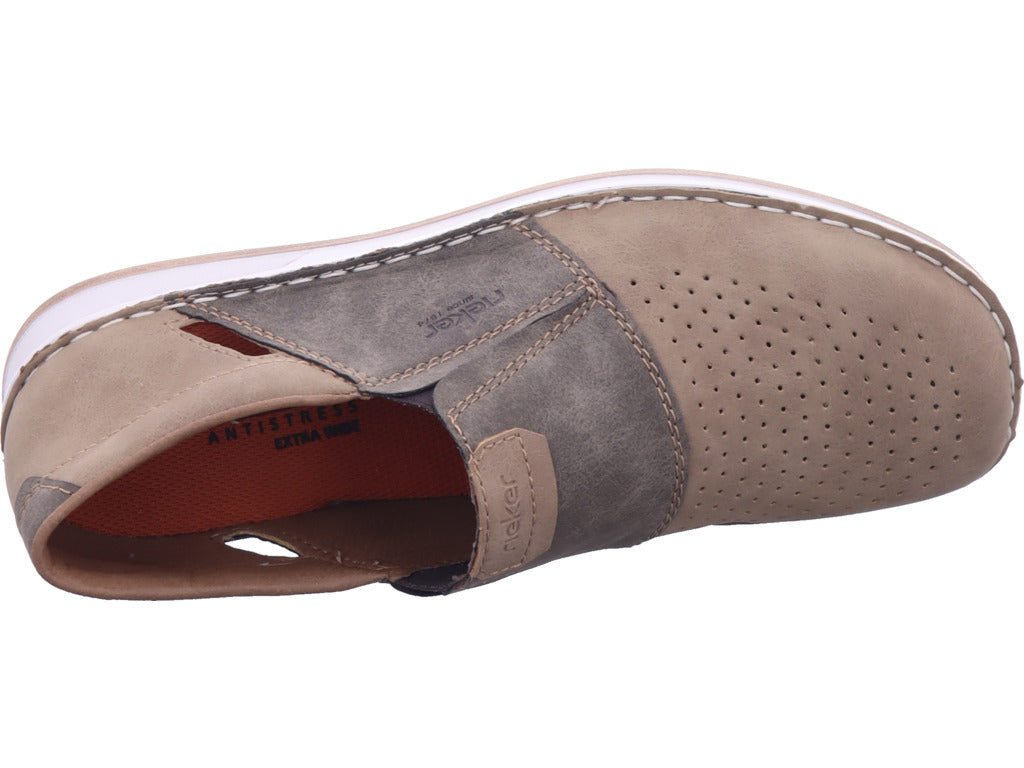 Rieker Herren Slipper Fsk Herren Halbschuhe in beige