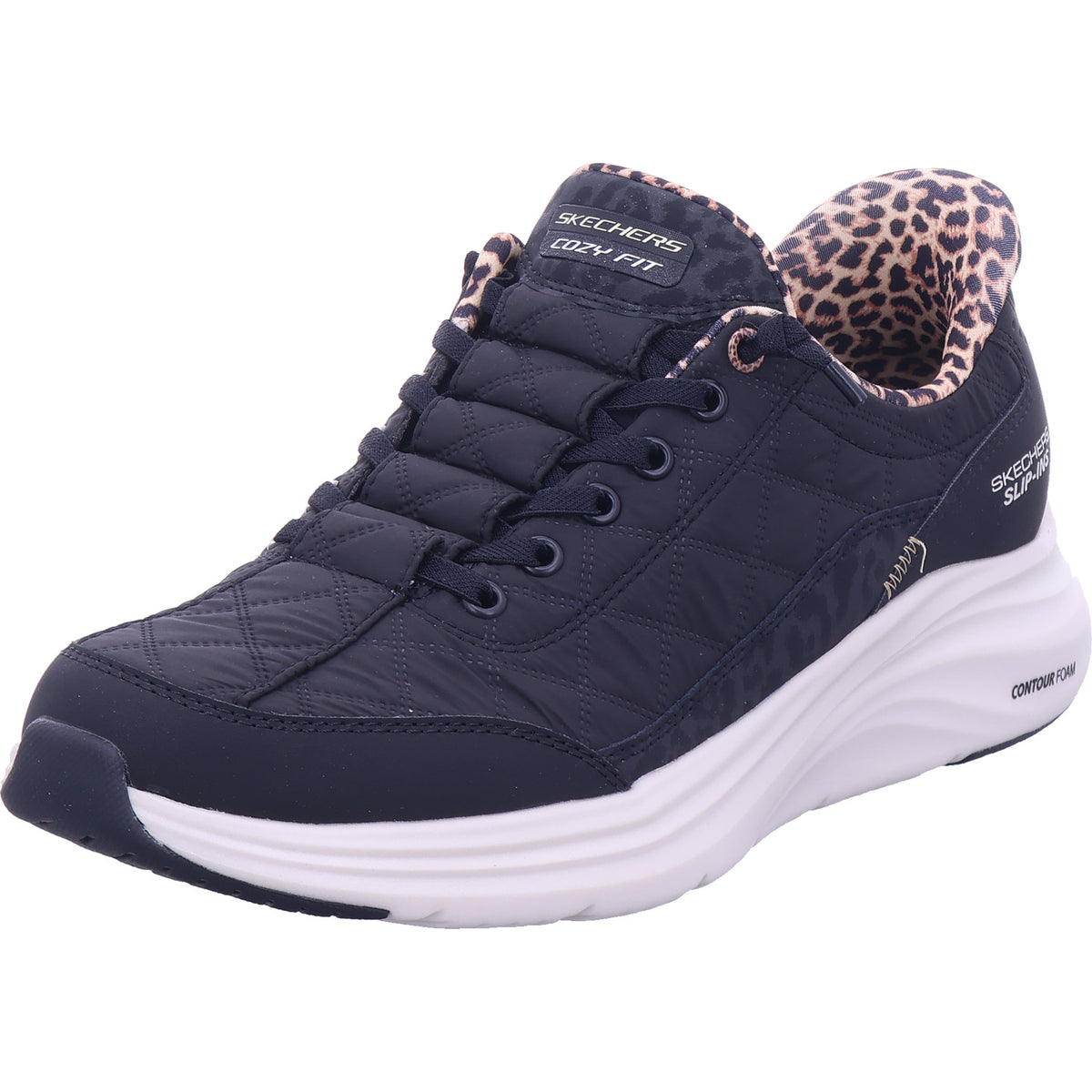 SKECHERS Damen Sneaker Contour Foam Leopard Dream in schwarz