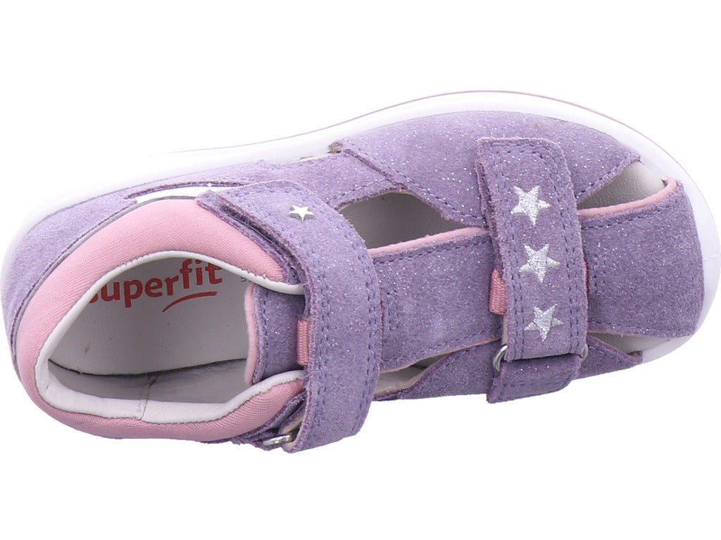Superfit Damen Sandalette Sandale Leder \ Boomerang in lila