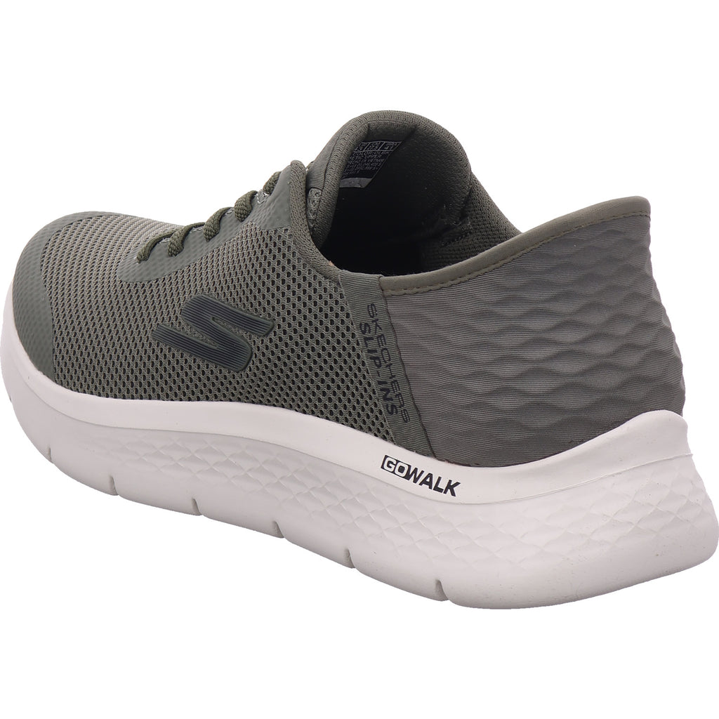 SKECHERS Pánské nazouváky Go Walk Flex v zelené barvě