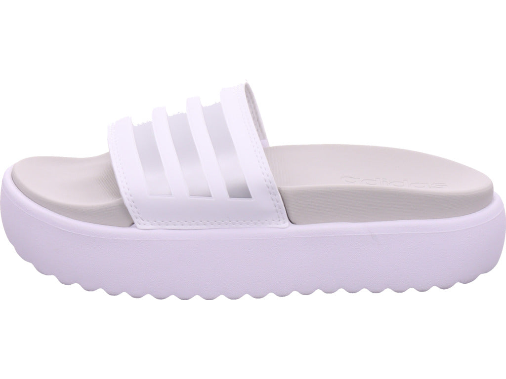 Adidas Damen Badeschuh Adidas Adilette Platform in weiß