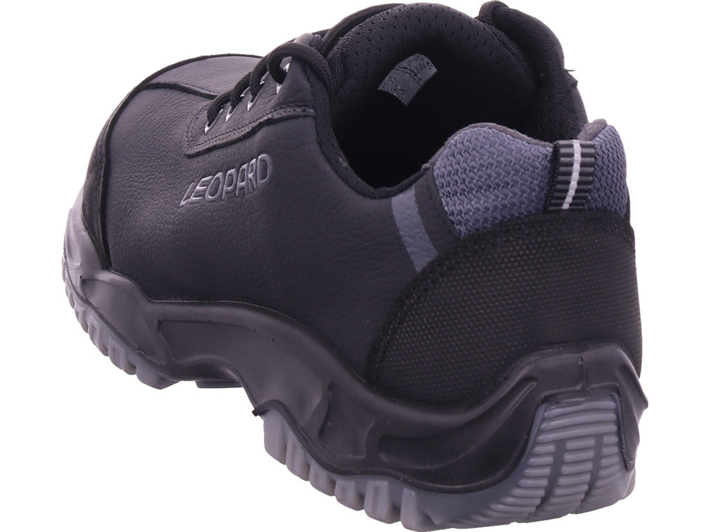 Leopard Herren Arbeitsschuh Sicherheitshalbschuh Gel S3 in schwarz