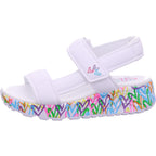 SKECHERS Girls' Uno Lite Sandal in white