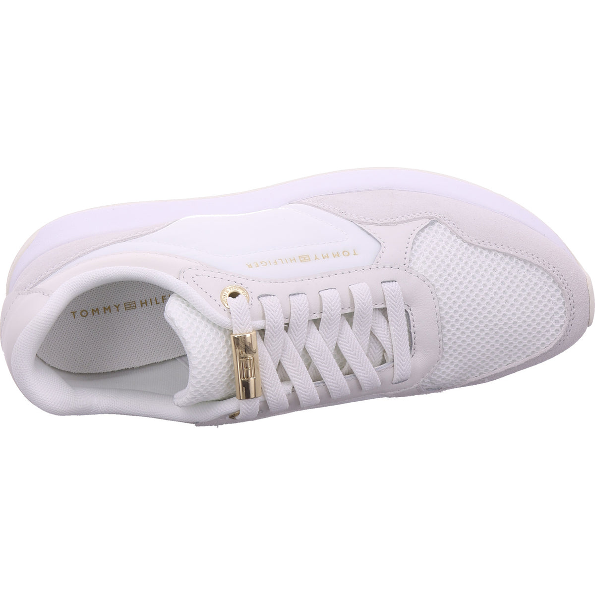 Dámské tenisky Tommy Hilfiger Th Chic Eva Runner Mesh v bílé barvě