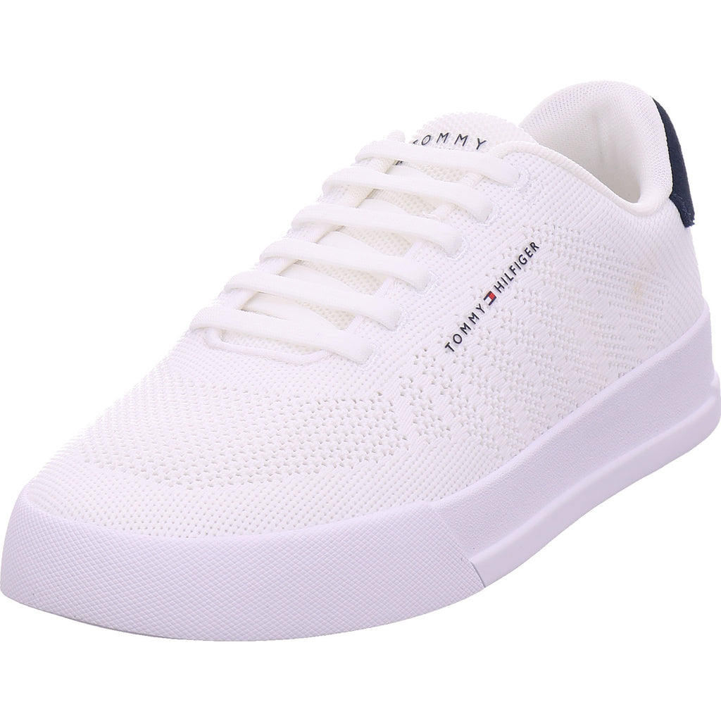 Tommy Hilfiger Herren Sneaker Th Court Knit in weiß