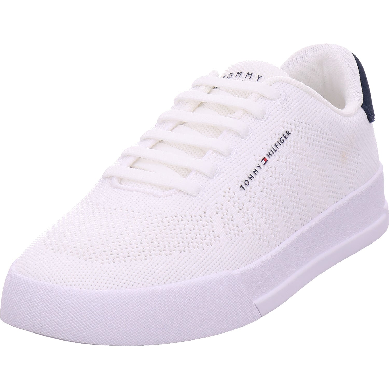 Tommy Hilfiger Herren Sneaker Th Court Knit in weiß