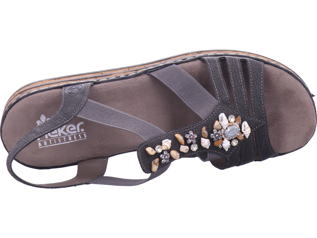 Rieker Damen Sandalette  in grau