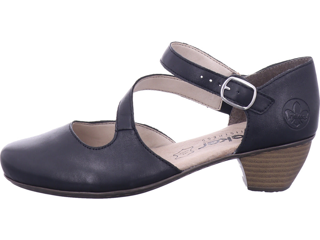 Rieker Damen Pump Fsk Damen Halbschuhe in schwarz