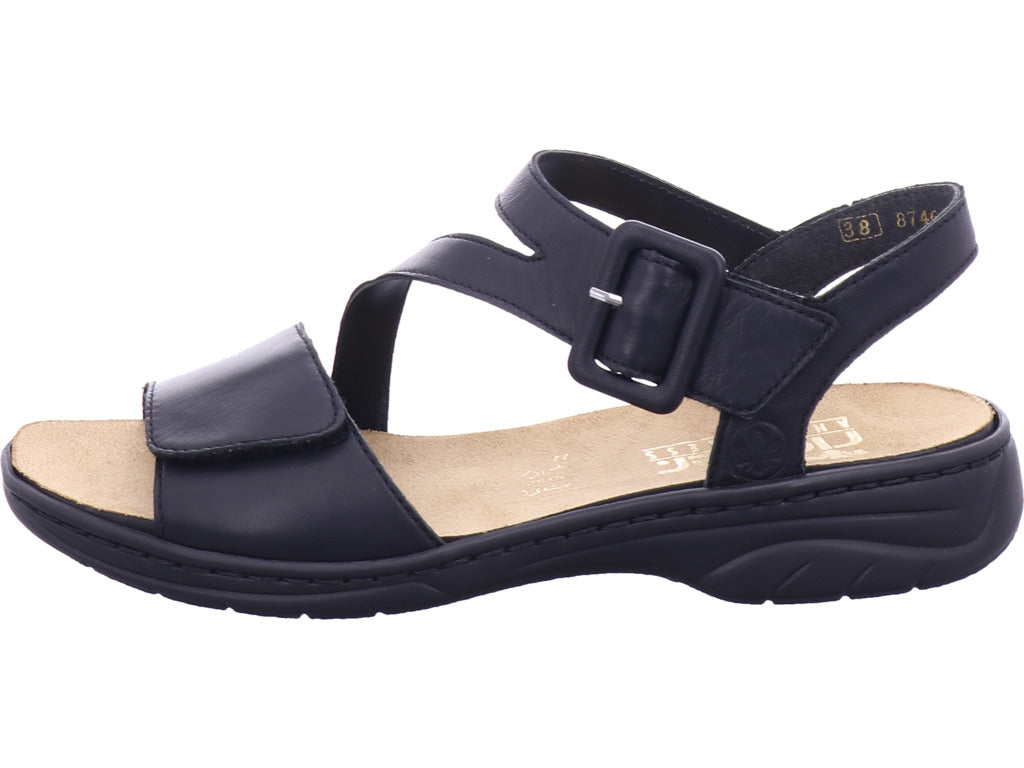 Rieker Damen Sandalette Fsk Damen Sandalen in schwarz