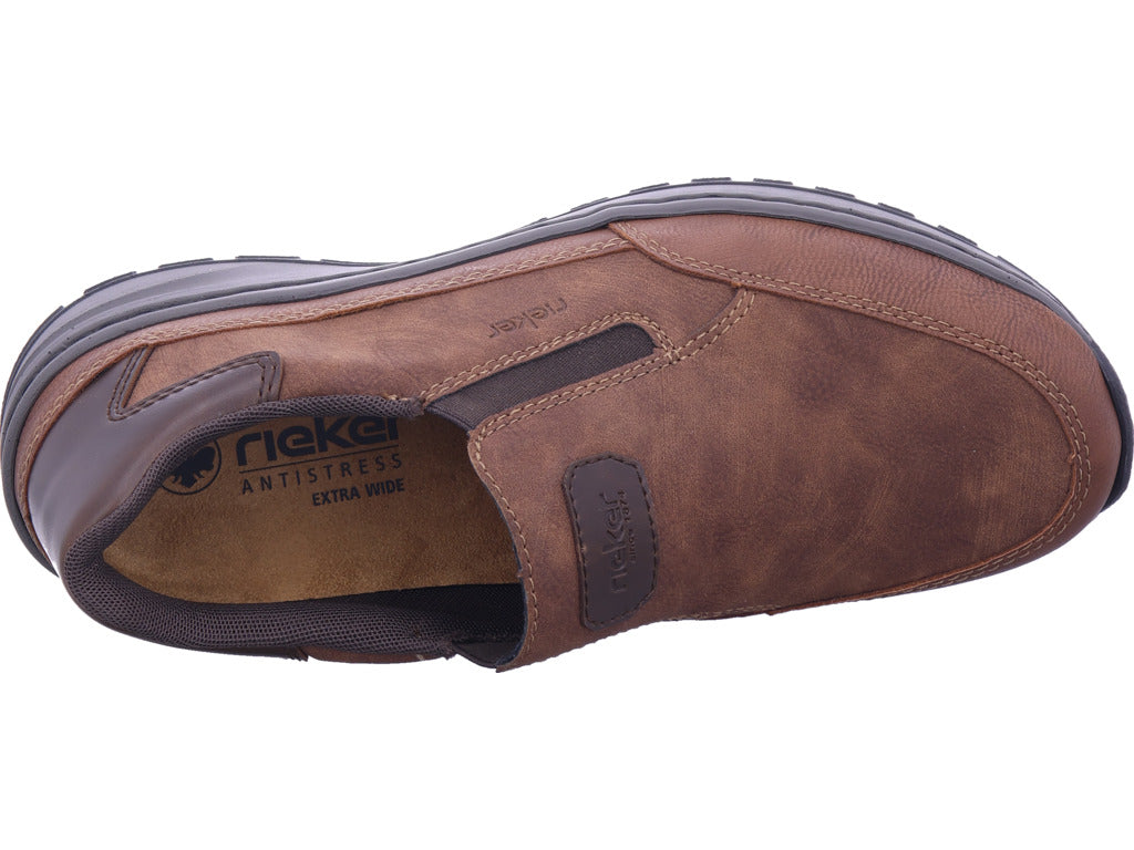 Rieker men's slippers Hwk men's low shoes in brown