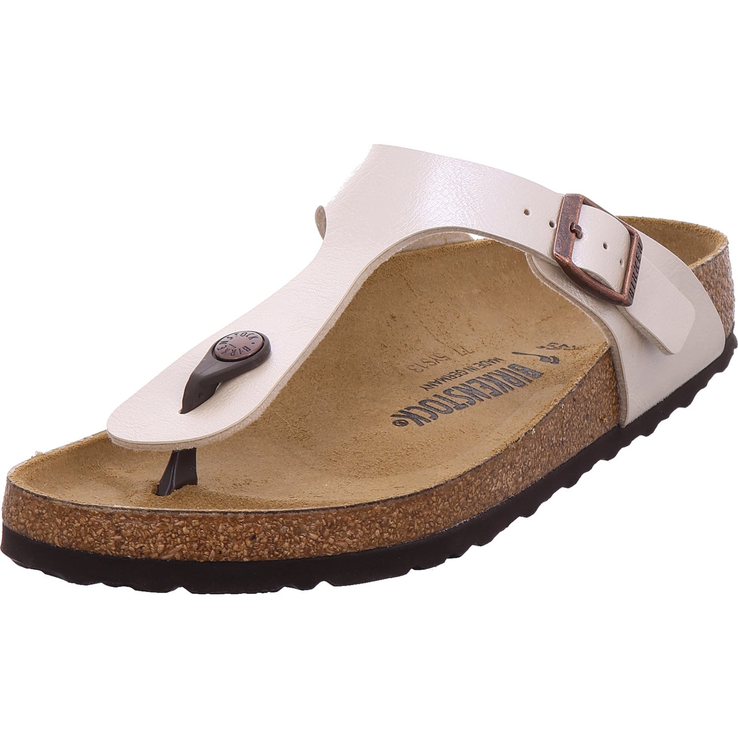 Birkenstock Damen Pantolette Gizeh Birko-Flor in weiß