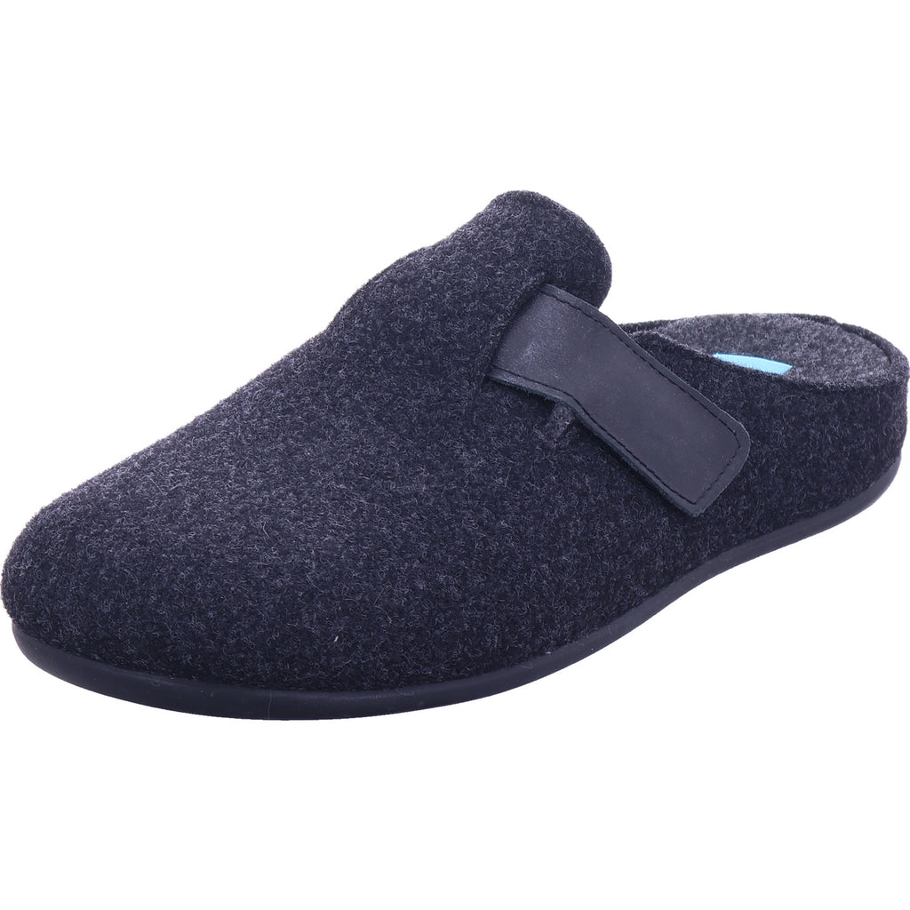 Florett Herren Hausschuh Carlo Pantoffel in schwarz