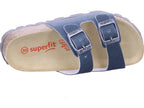 Superfit Jungen Pantolette \ Fussbettpantoffel in blau