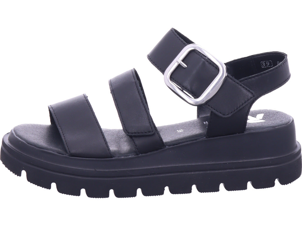 Rieker Damen Sandalette Fsk Damen Sandalen in schwarz
