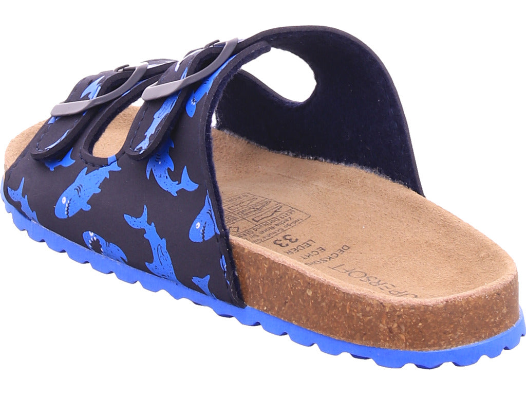 Indigo  Pantolette Bio Kinder in blau