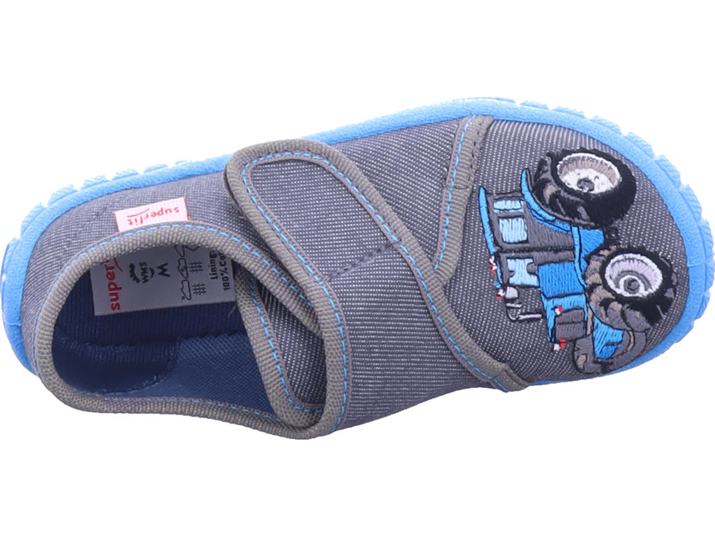 Superfit Boys' Slipper Textile 'Bill' in Blue