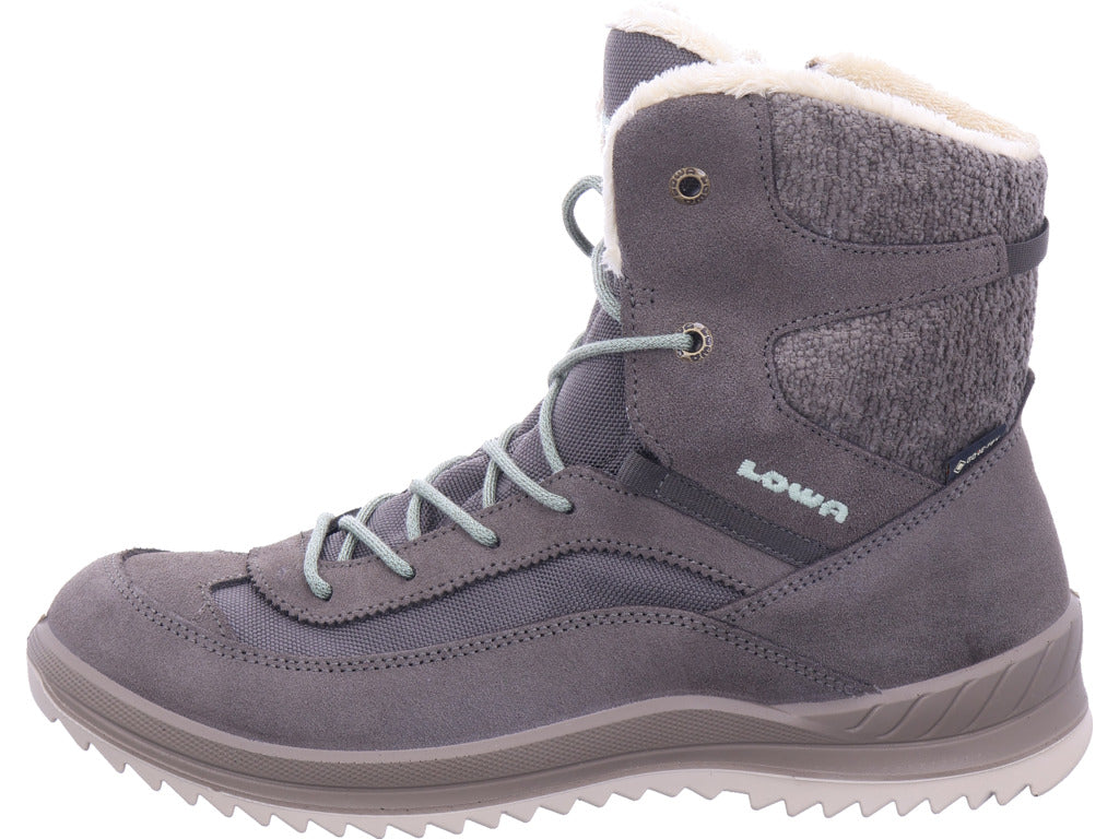 lowa Damen Moonboots Ella Gtx Hi Jr in grau
