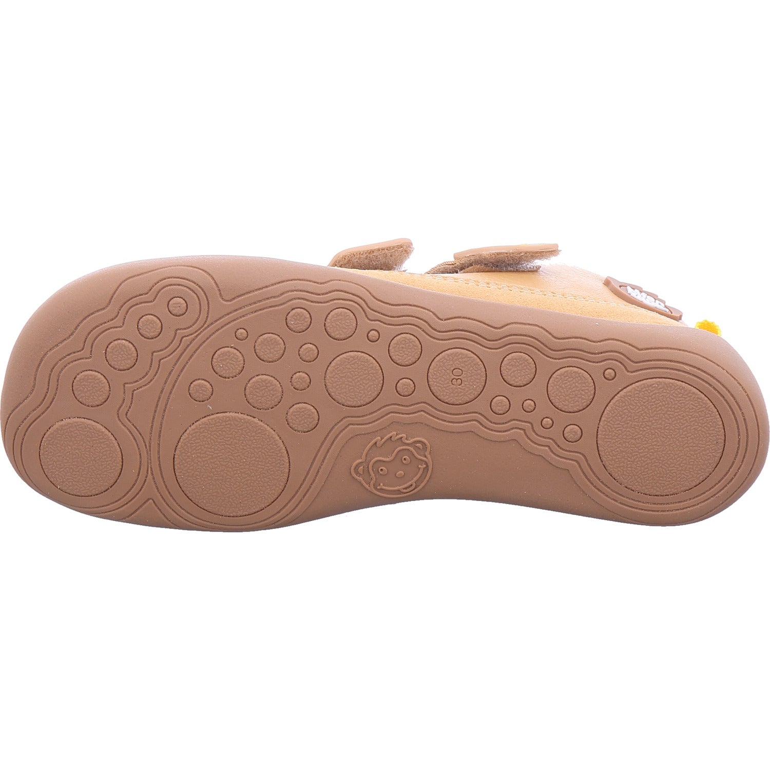 Affenzahn Jungen Halbschuh Barfußschuh Leder Buddy Tiger in beige