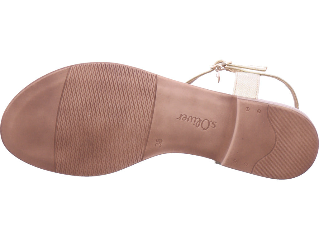 s.Oliver Damen Sandale  in gold