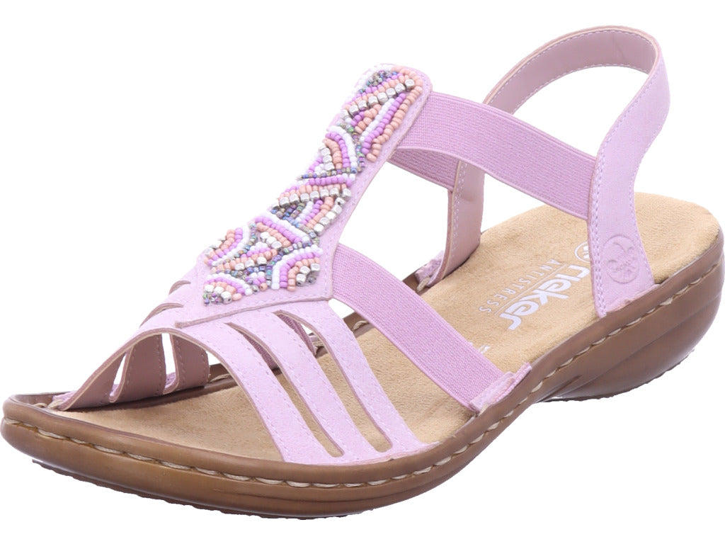 Rieker Damen Sandalette Fsk Damen Sandalen in lila