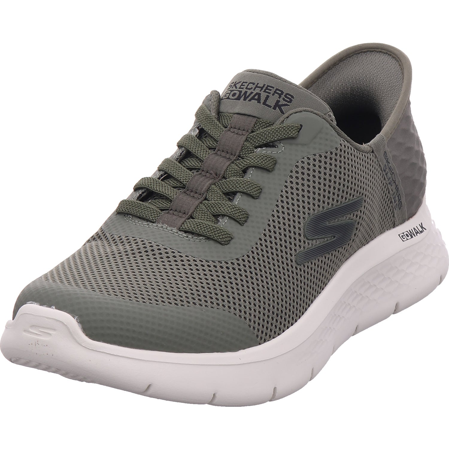 SKECHERS Pánské nazouváky Go Walk Flex v zelené barvě