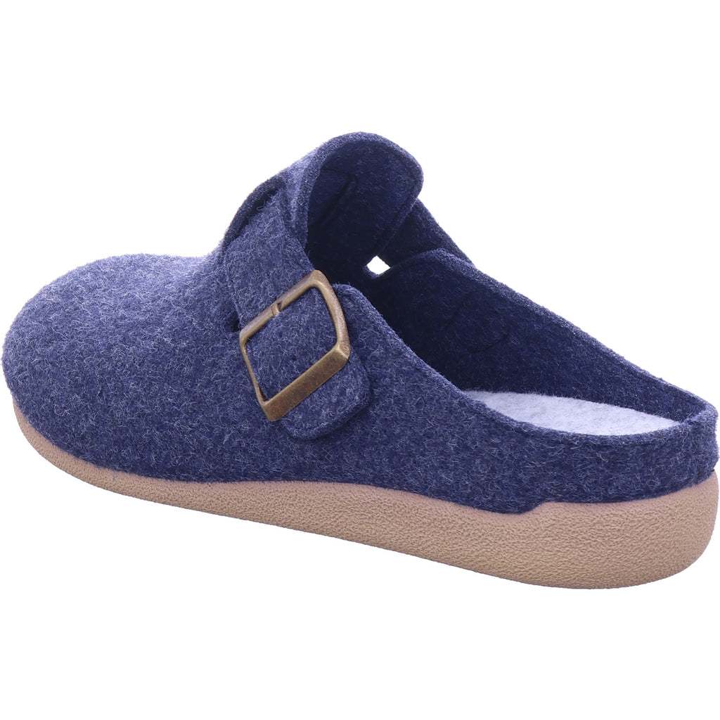 Varomed Damen Hausschuh Adalie Pantoffel in blau