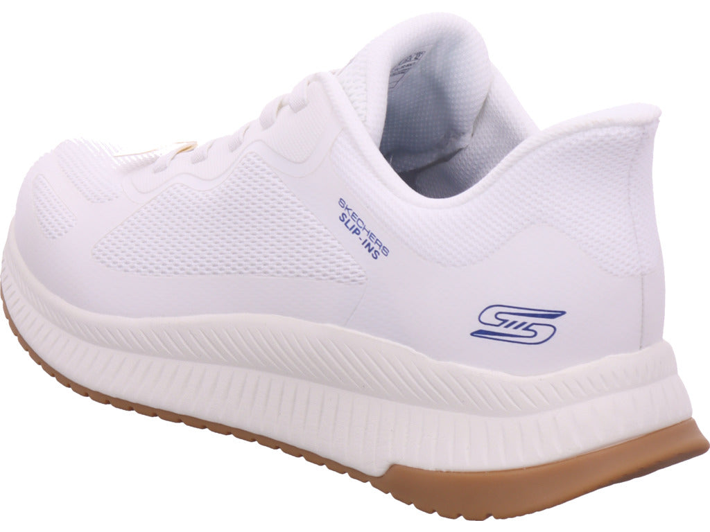 SKECHERS Men's Bobs Sport Squad Low Top Sneaker in white