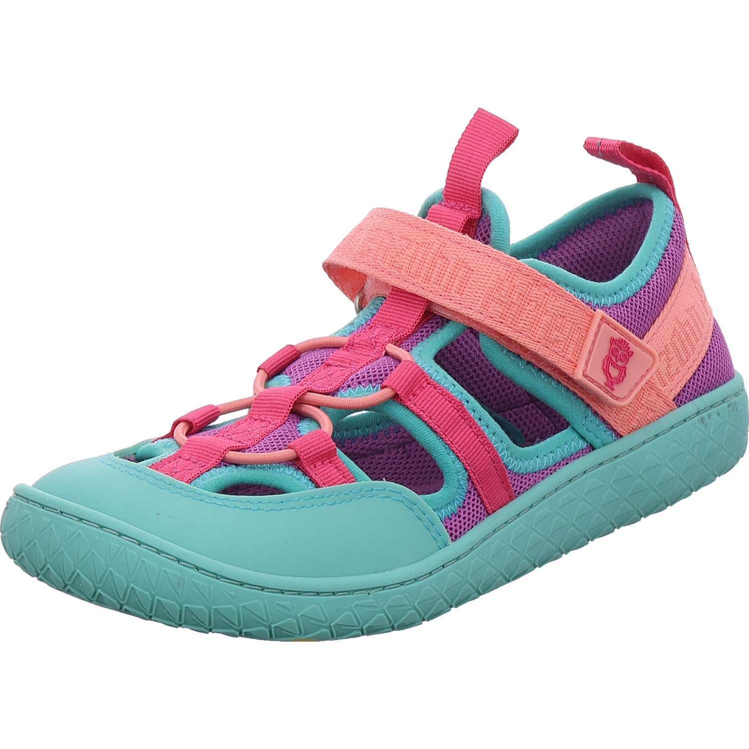 Affenzahn Girls Vegan Barefoot Shoes Roughy Owl in purple