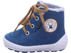 Superfit Boys' Moon Boots Leather Ankle Boots | Groovy in Blue