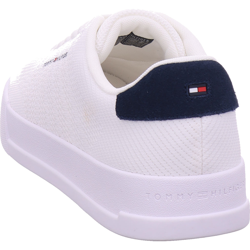 Tommy Hilfiger Herren Sneaker Th Court Knit in weiß