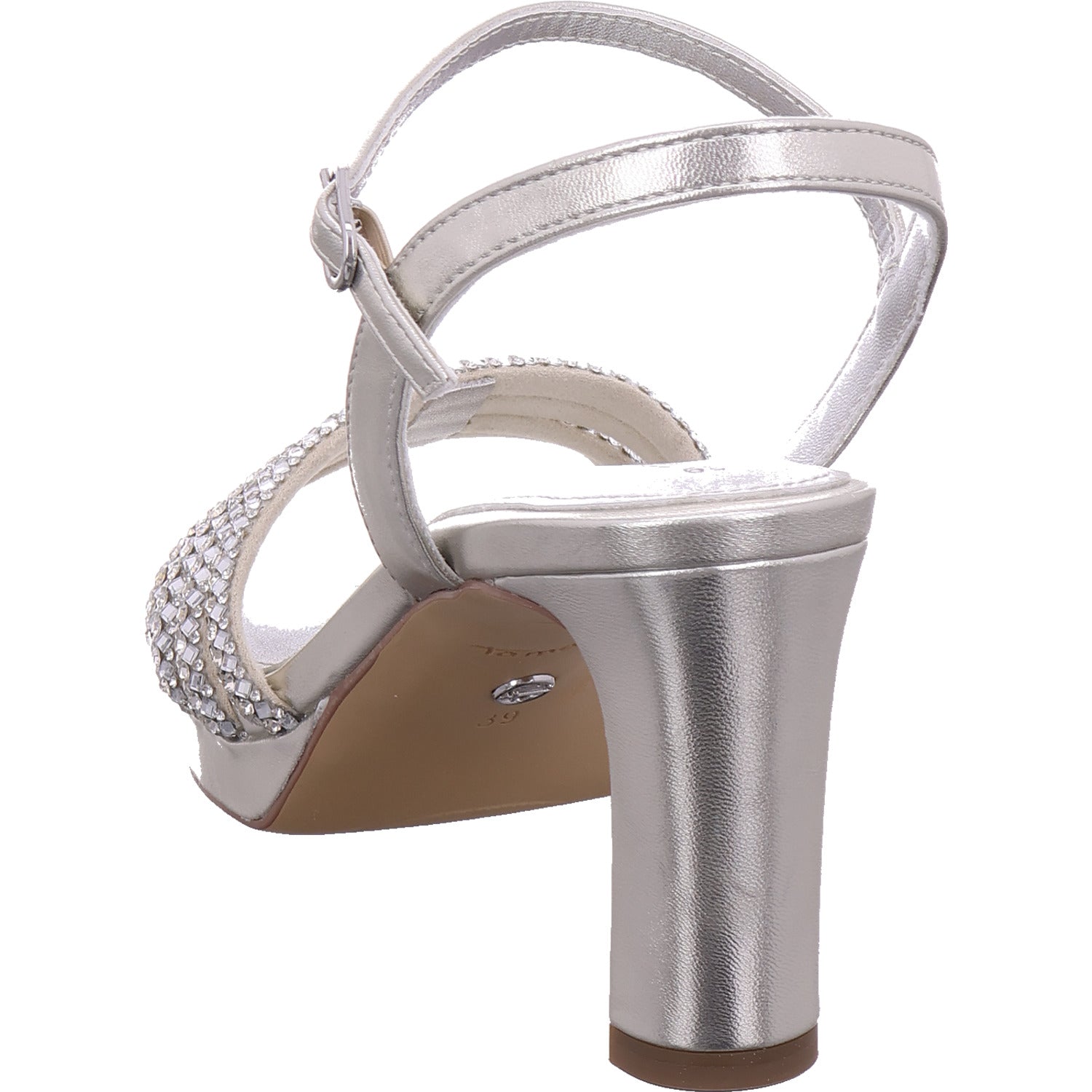 Tamaris Damen Sandalette  in platin