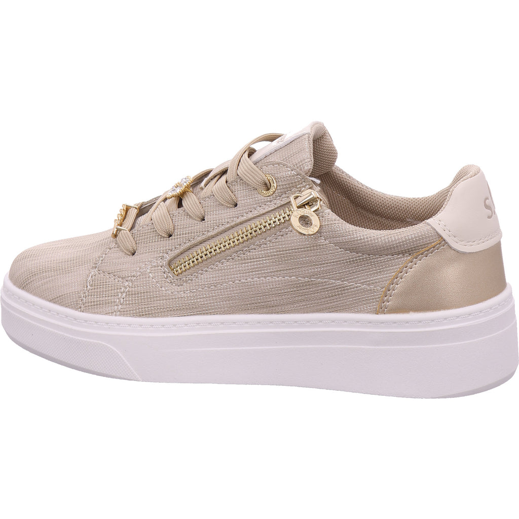 s.Oliver women's sneakers in gold