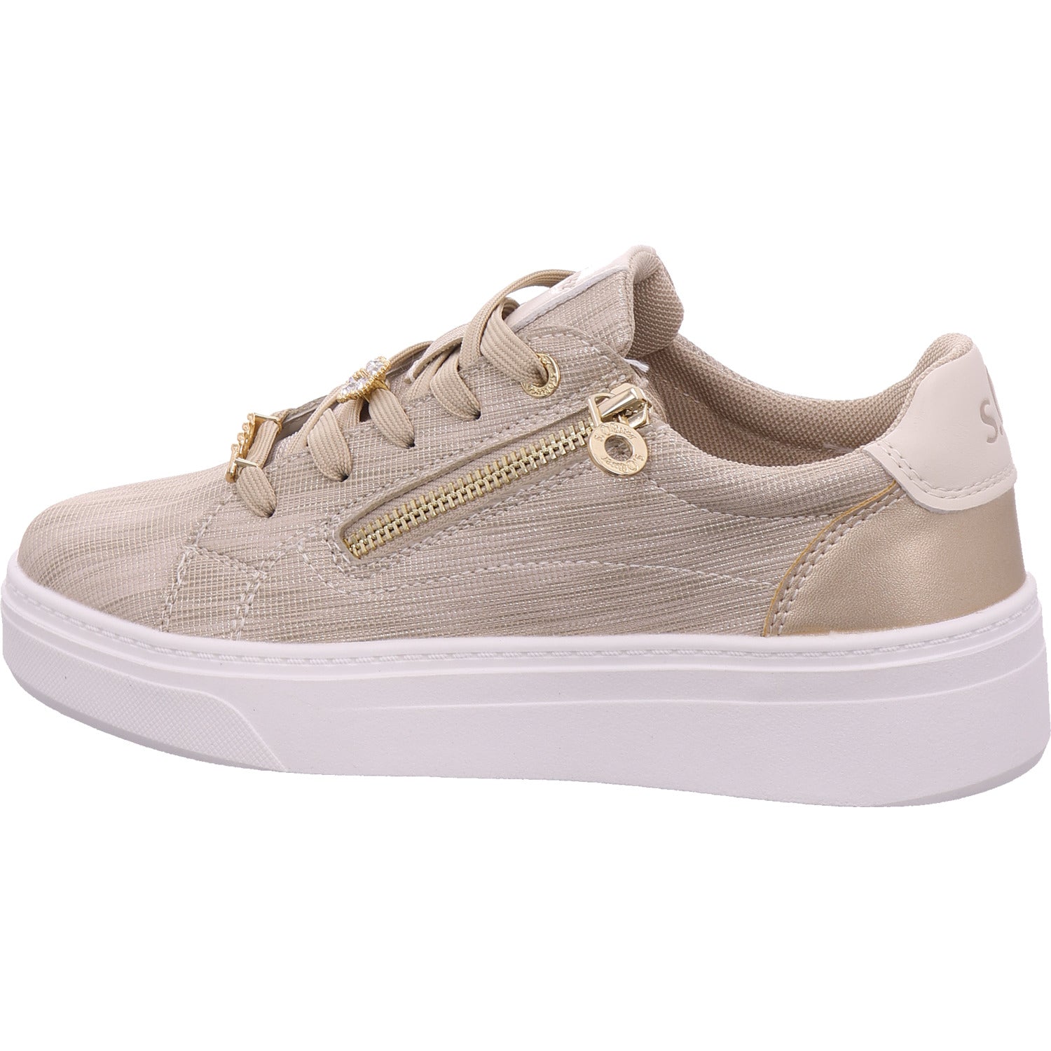 s.Oliver women's sneakers in gold