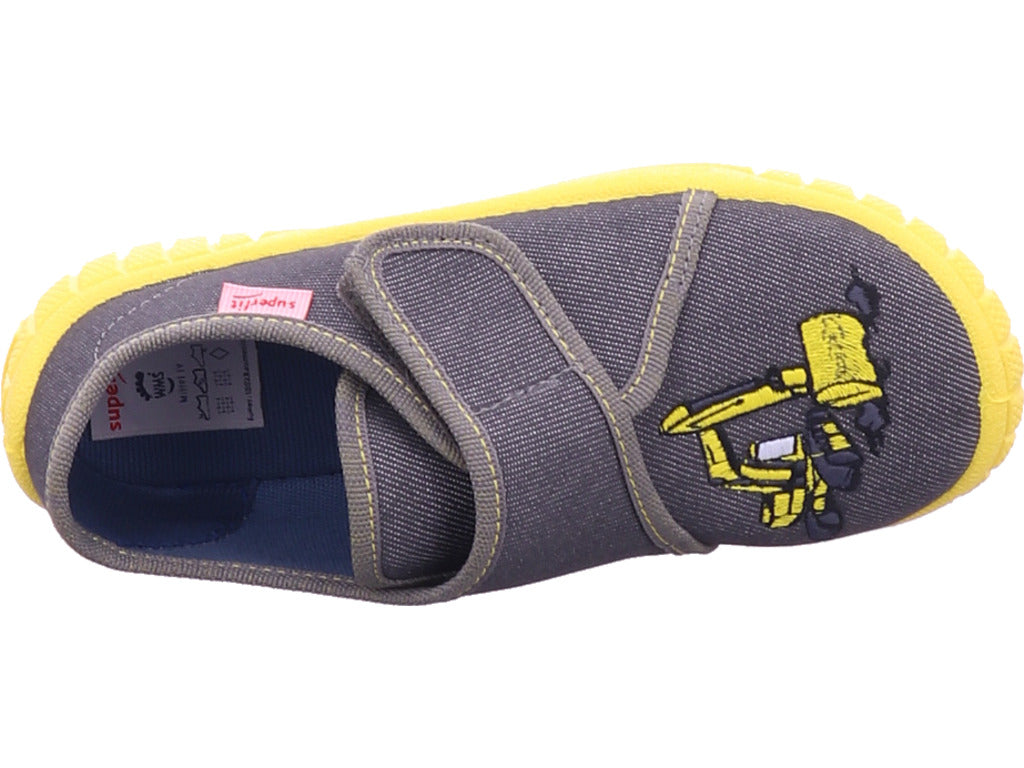 Superfit Boys' Slipper Textile \ Bill in Grey
