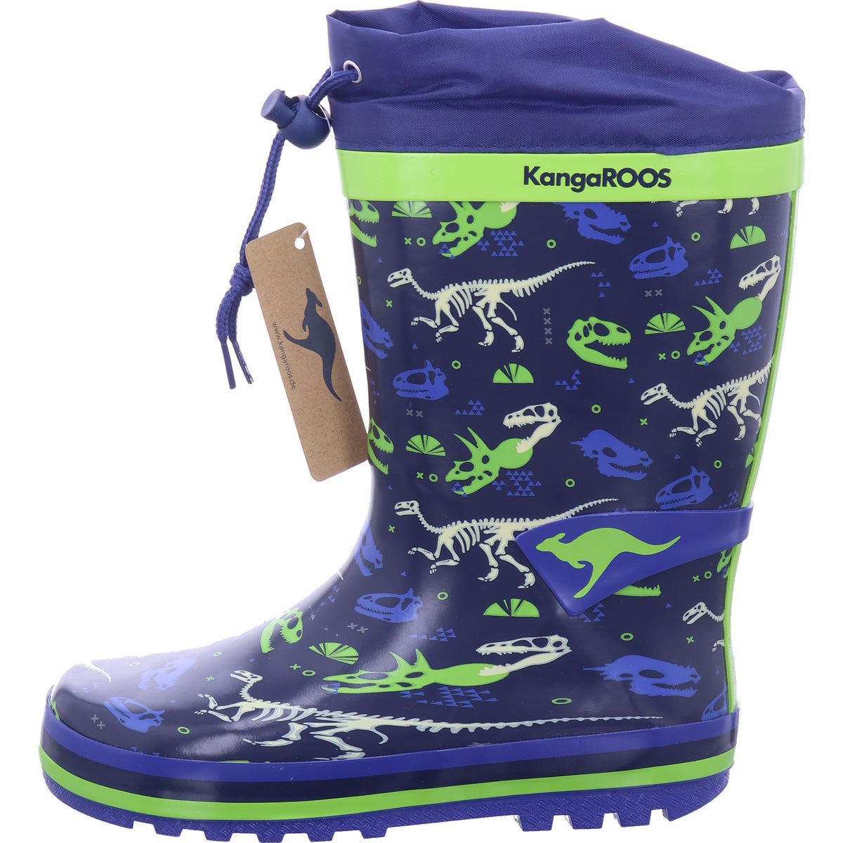 KangaRoos Jungen Gummistiefel K-Rain Navy/Dino in blau