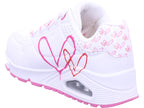 Dámské tenisky SKECHERS Uno-Twin Hearts v bílé barvě