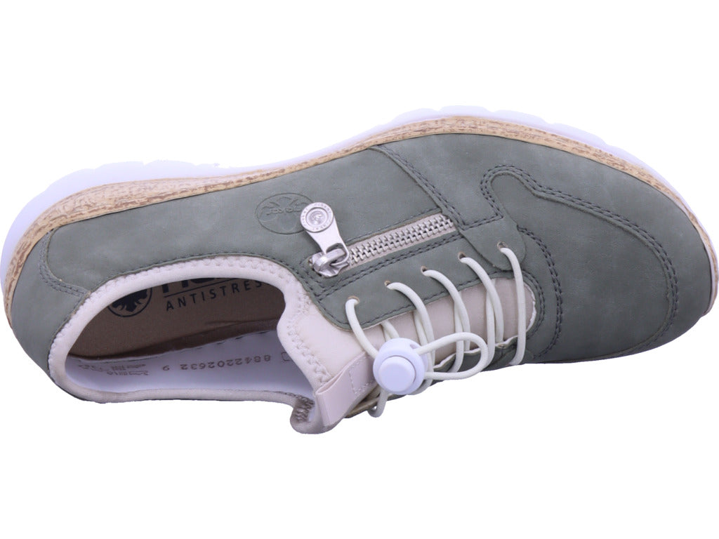 Rieker Damen Sneaker Fsk Damen Halbschuhe in grün