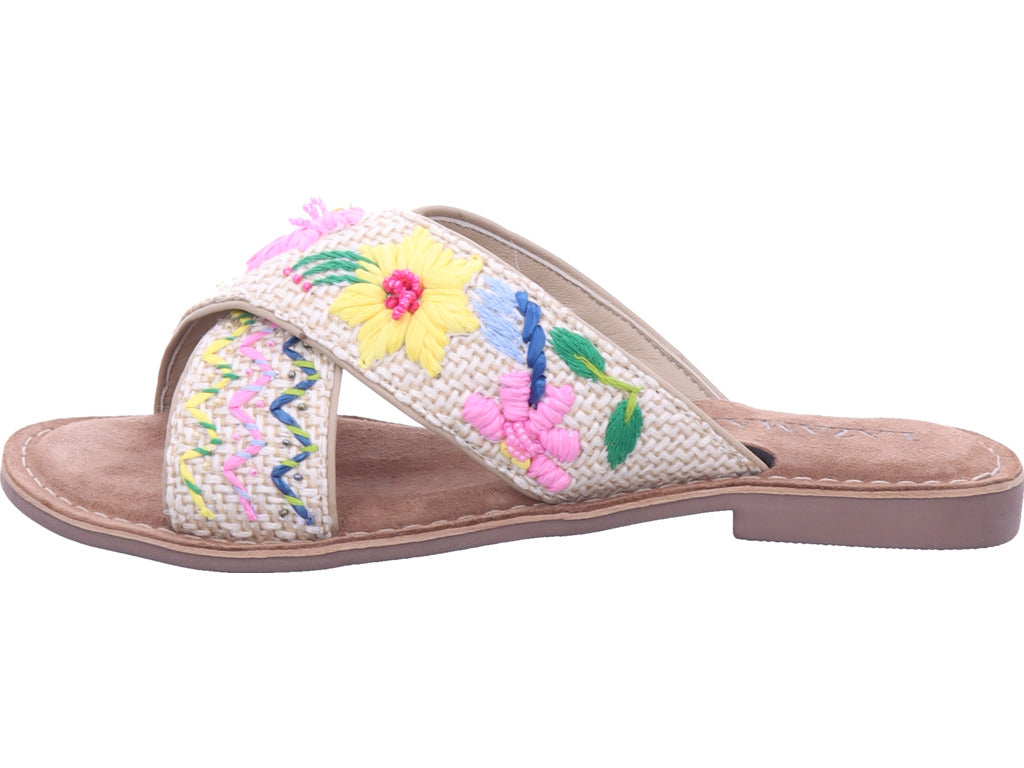Lazamani Damen Pantolette  in beige