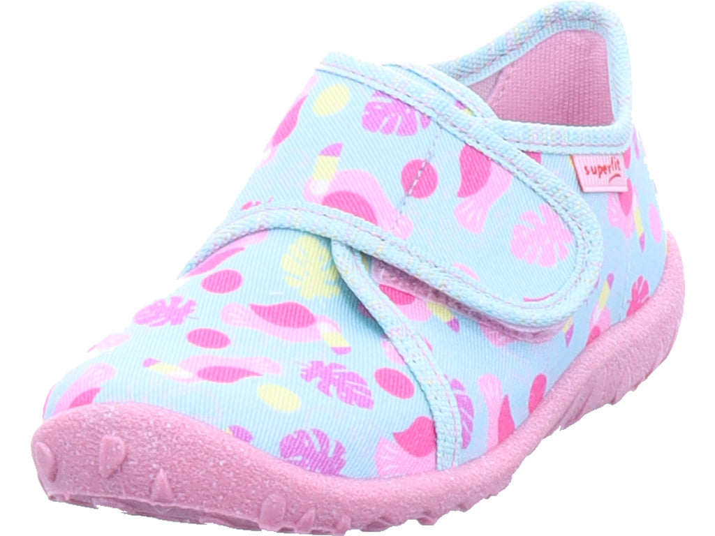 Legero girls' textile slippers \ Spotty in green