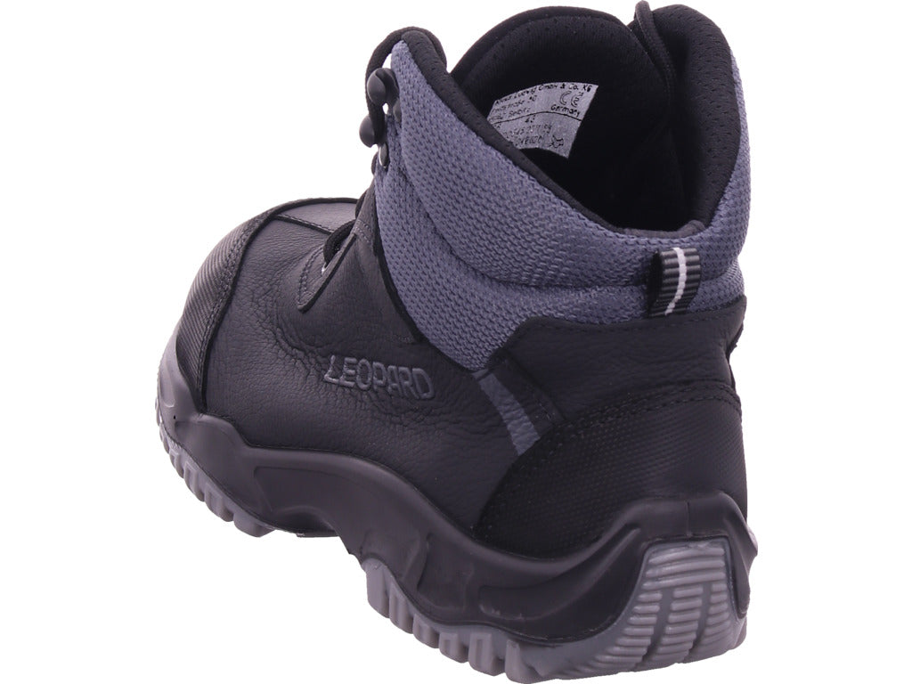 Leopard Herren Sicherheitsschuh Knöchelstiefel Gel S3 in schwarz