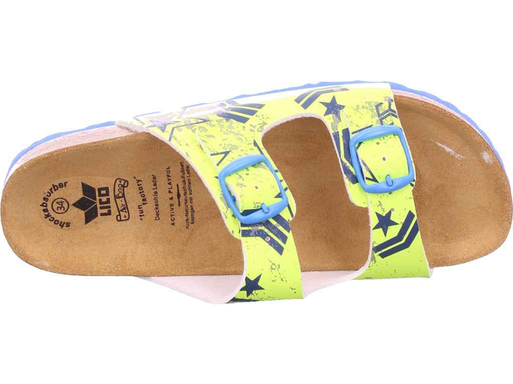Lico Jungen Pantolette Biolline Top in gelb