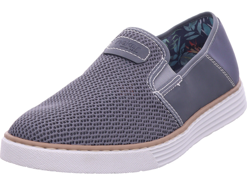 Rieker Men's Slip-On Shoes, Men's Casual Shoes in Grey