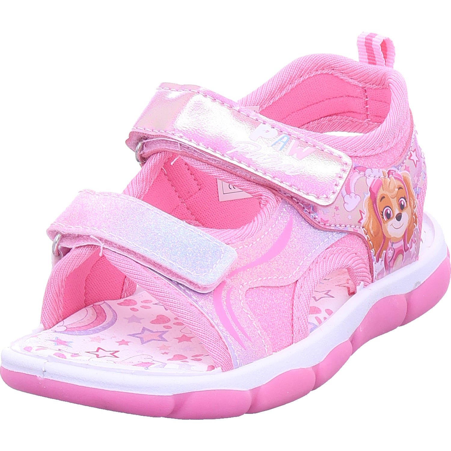 Silver Int Disney Girls' Mesh Paw Patrol Sandals in Pink