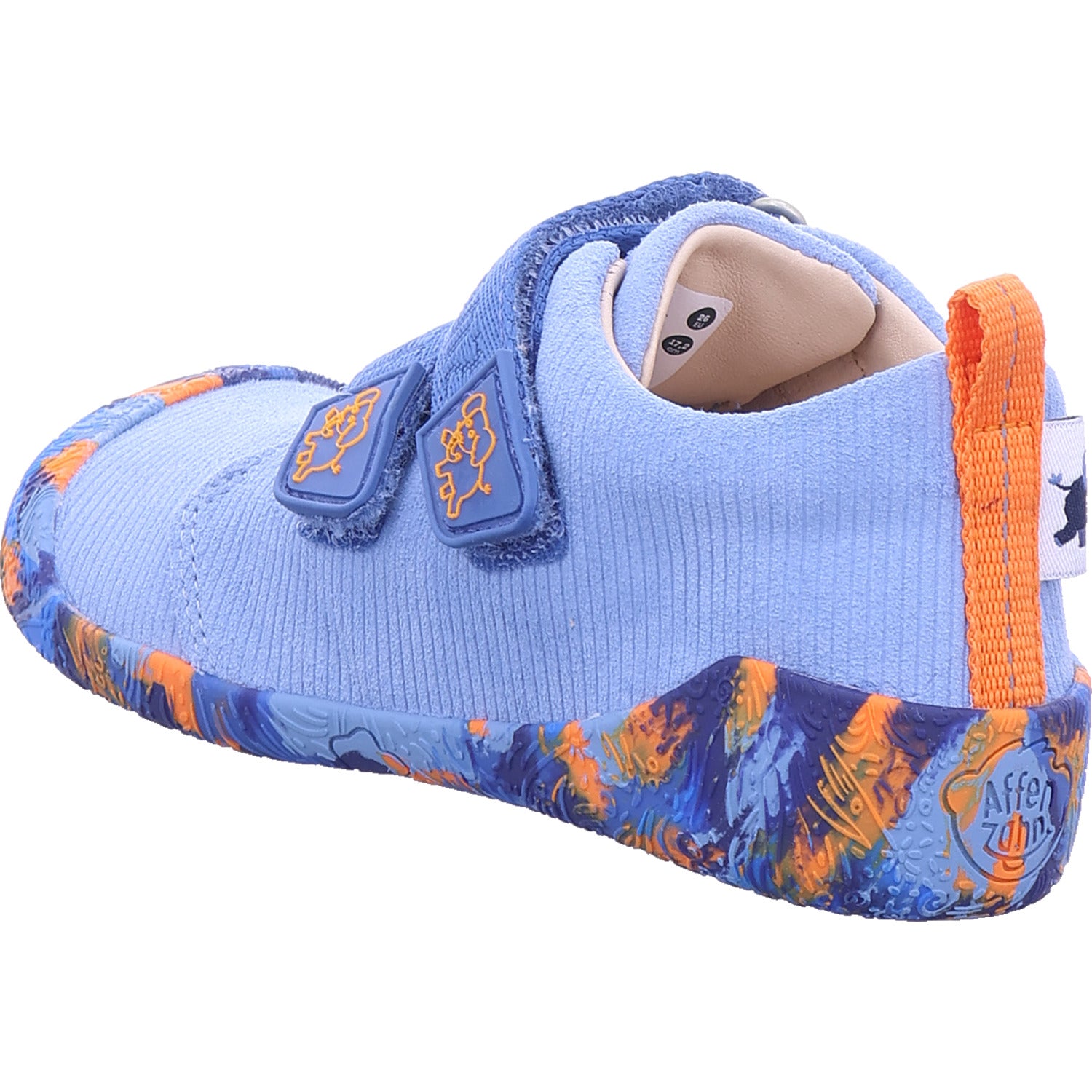 Affenzahn Chlapecké polobotky Prewalker Leather Walky v modré barvě