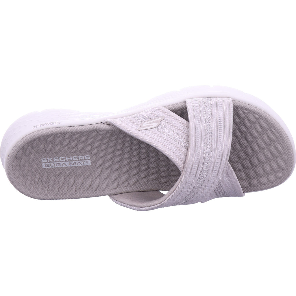 SKECHERS Dámská pantofle Go Walk Flex v šedé barvě