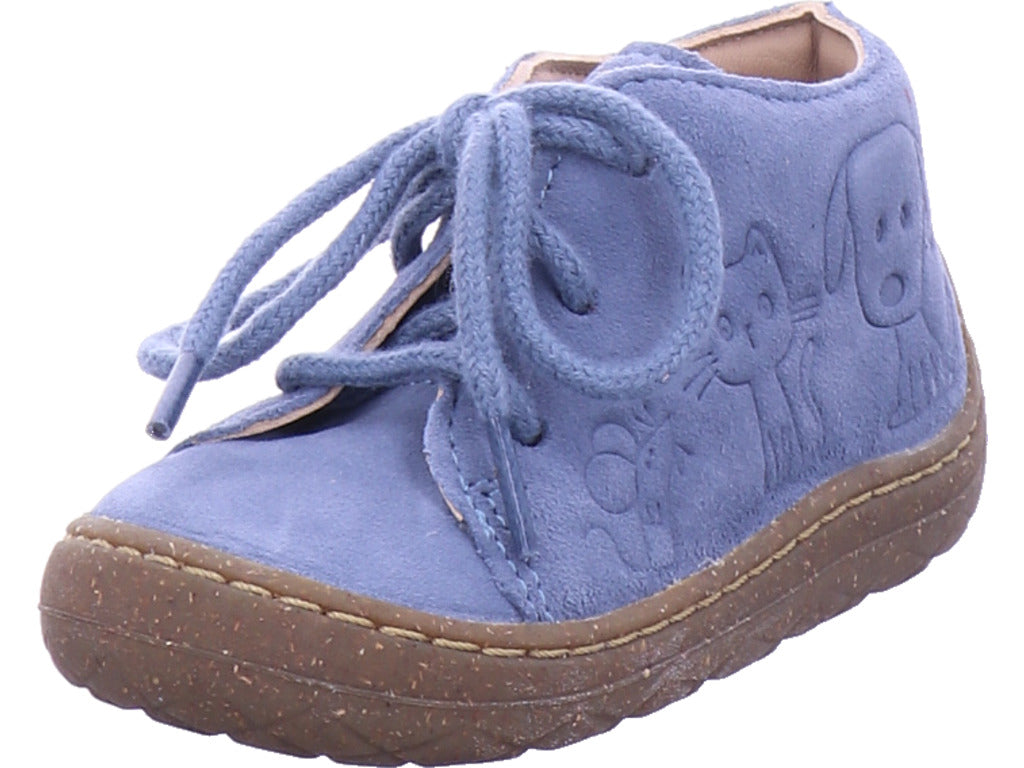 Superfit Unisex - Kinder Halbschuh Stiefelette Leder \ Saturnus in blau