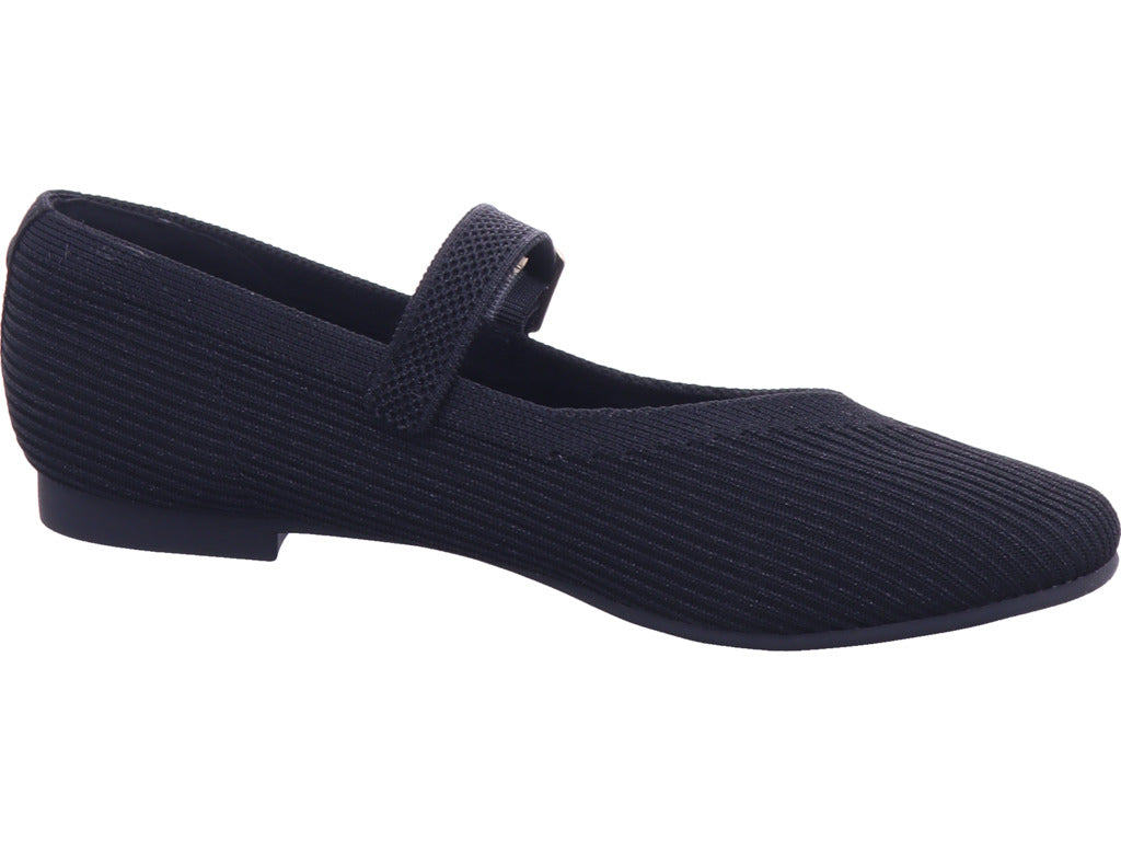 La Strada Women's Black Ballerina Flats