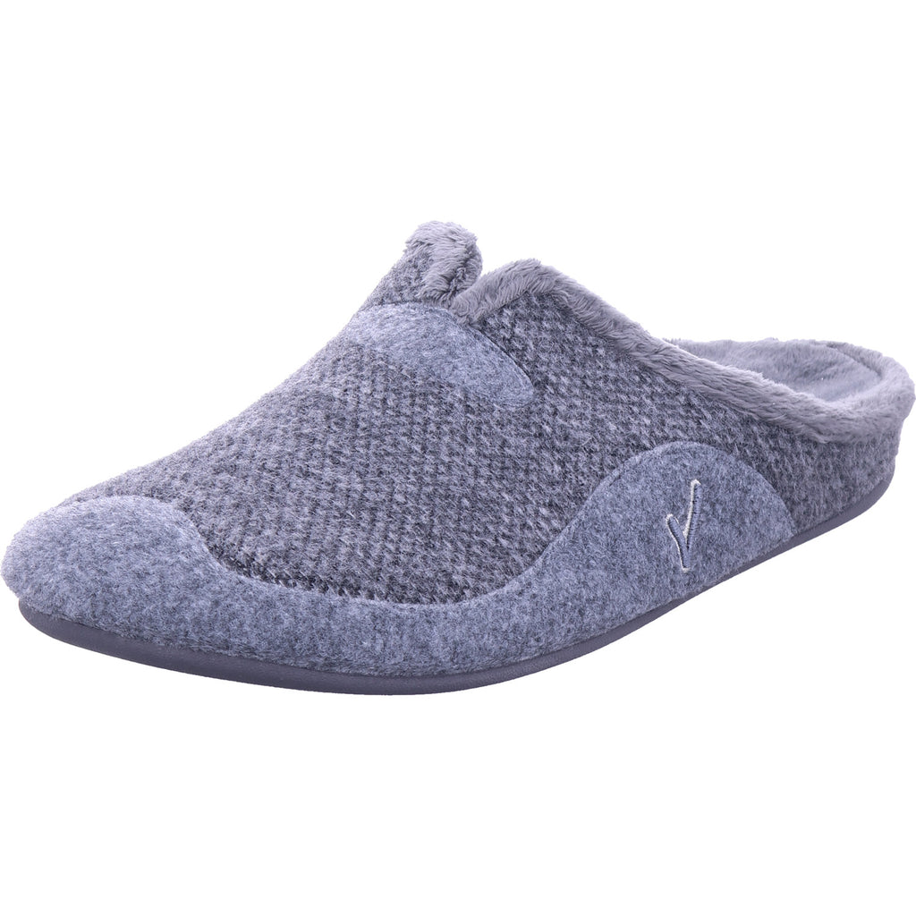 Varomed Herren Hausschuh Pedro Pantoffel in grau