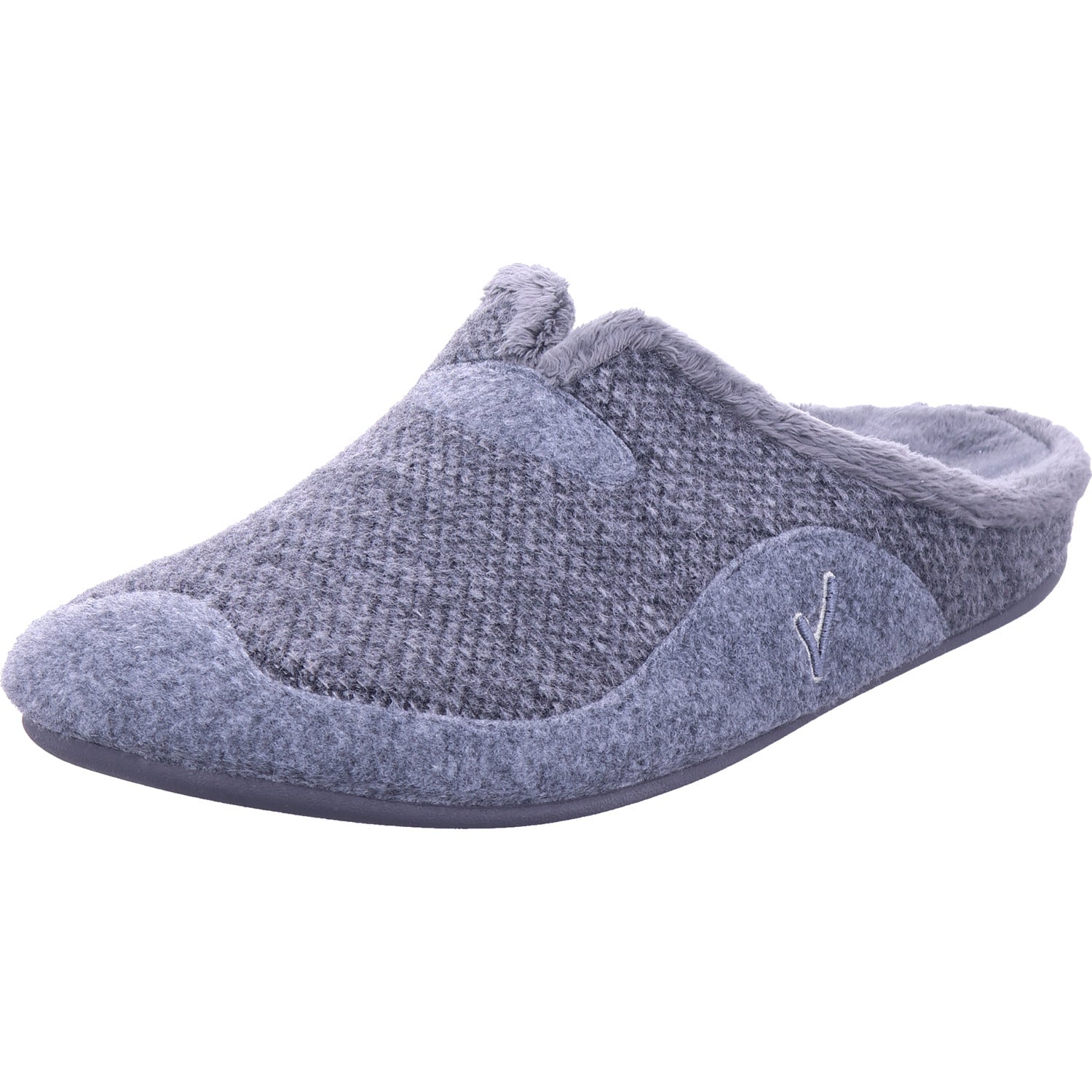 Varomed Herren Hausschuh Pedro Pantoffel in grau