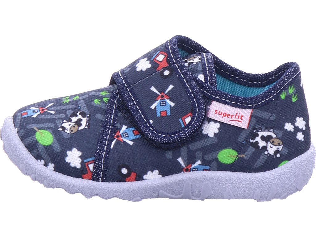 Superfit Chlapecké bačkory Textilní \ Spotty v modré